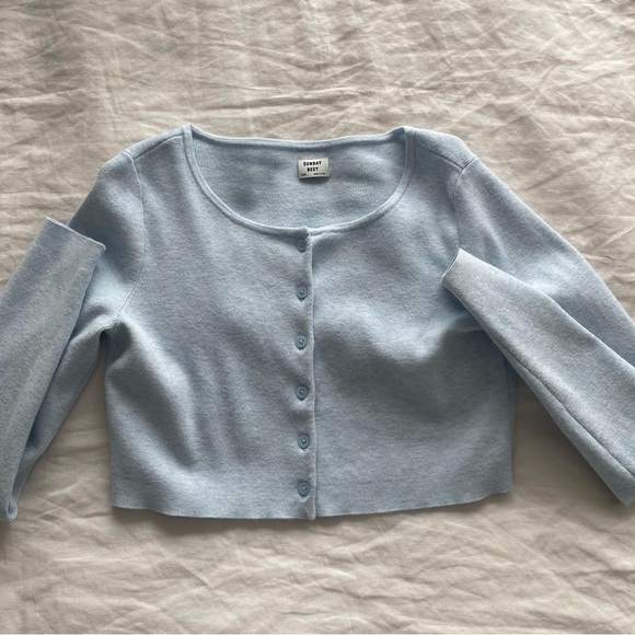 Sunday Best Light Blue Cardigan - Picture 2 of 3